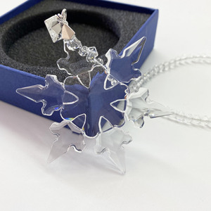 Shining Crystal Christmas Tree Ornament Christmas Snowflake Hanging <b>Car</b> Pendant Decoration - Product Image 1