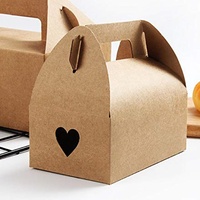 Boîte à biscuits en papier kraft pour biscuits, bonbons, gâteaux, café, thé, noix, sacs, contenants à pâtisserie mignons pour cupcakes, boîtes à friandises