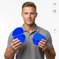 Boîte de rangement pour appareils orthodontiques en plastique coloré avec logo personnalisé, boîte pour aligneurs dentaires, pour ranger les prothèses dentaires, les appareils invisibles pour adultes