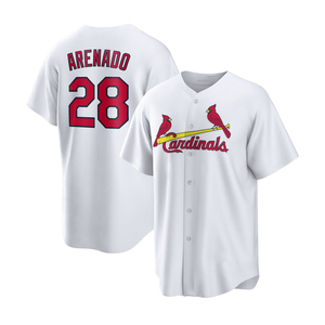 Ricamo Personalizzato all'Ingrosso dei St. Louis Cardinals # Maglia da baseball 28 in rete sintetica unisex per adulti con stampa logo frontale - Product Image 2