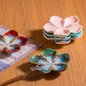 Plato de Cerámica con Forma de Flor Harmony, 5 <span class=keywords><strong>Colores</strong></span>, Mini Bandeja de <span class=keywords><strong>Porcelana</strong></span> para Servir Aperitivos, Salsas, Vinagre, Ecológico - Product Image 5