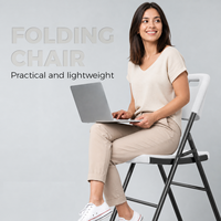 Chaise pliante moderne en plastique, directement de l'usine - Chaise commerciale portable et empilable pour événements, mariages, conférences, banquets, parcs