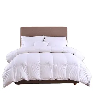 All-Season White Down Alternative Quilted Comforter Bedding Set with 2 Pillow Shams 100% cotton