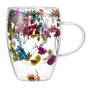 Nuevo Vaso <span class=keywords><strong>de</strong></span> <span class=keywords><strong>Agua</strong></span> Moderno <span class=keywords><strong>de</strong></span> Vidrio <span class=keywords><strong>de</strong></span> Borosilicato <span class=keywords><strong>de</strong></span> Alta Calidad, Taza <span class=keywords><strong>de</strong></span> Doble Capa con Asa <span class=keywords><strong>de</strong></span> Flores Secas para Uso en el Hogar y la Oficina - Product Image 5