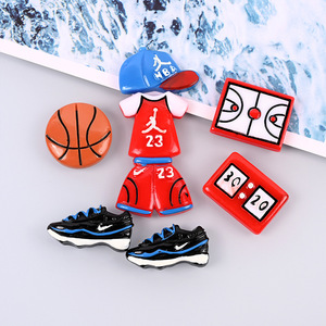 Resina Baloncesto Deporte FlatBack Resina Encantos Cabujón para <span class=keywords><strong>Slime</strong></span> Filler Kid DIY Teléfono móvil Horquilla Llavero Decoración Artesanía - Product Image 2