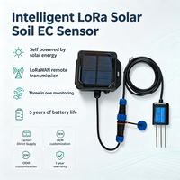 Capteur de conductivité du sol solaire intelligent LoRa, testeur d'humidité du sol multifréquence 3-en-1