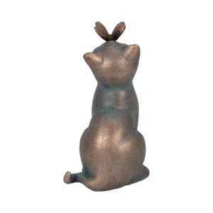 Statuetta di gatto con farfalla sul naso, ornamento da giardino in resina per veranda, patio, decorazione da giardino. - Product Image 4