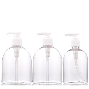 Free sample recycling portable empty transparent round 300ml 500ml spray PET plastic bottles