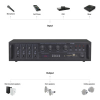 Üretici Tedarikçisi PA890 PA Amfi 80W USB SD 3 Bölgeli Kontrol