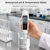 pH-mètre portable PH-100pro, testeur de pH et de température de type stylo étanche avec ATC pour l'analyse de la qualité de l'eau