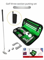 Ensemble de putters de golf détachables : putter en aluminium à 3 sections avec options double et simple face dans un coffret de présentation