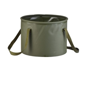 <b>Folding</b> Water <b>Bucket</b> 13L Round Double Handles Outdoor Camping Fishing Storage <b>Bucket</b> Black Army Green Gray Brown - Product Image 3