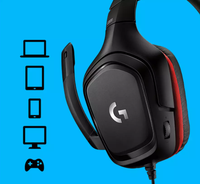 Audífonos Inalámbricos para Juegos Logitech G331 con Cancelación Activa de Ruido (ANC), Resistentes al Agua IPX-4, Baja Latencia (<30ms), Hi-Fi de 50mm