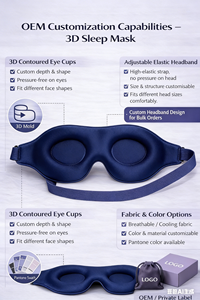 Antifaz para Dormir de Lado, Muestra Personalizada de 5 Días, 15 Unidades °   Laterales curvos y delgados, sin presión en las patillas, para uso nocturno. - Product Image 2