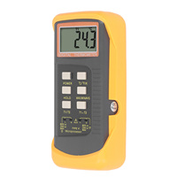 Termometer Digital Tipe K Kontak Probe Ganda Pengukur Suhu -50.0-1370 Derajat DC60V AC24V Input Termokopel