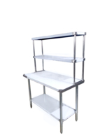 Xiangying RVS geborsteld matte afwerking brandvertragende coating commerciële zware werkbank 30x48 inch NSF onderschaptafel