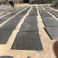 Carreaux trapézoïdaux de sol en pierre de granit vert Chengde bon marché Pavé en pierre naturelle