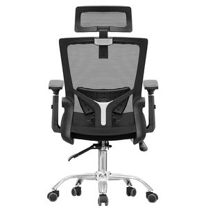 <span class=keywords><strong>Chaise</strong></span> de bureau inclinable à dossier haut de luxe de belle qualité avec accoudoir à hauteur réglable conception de maille de base chromée pivotante - Product Image 2