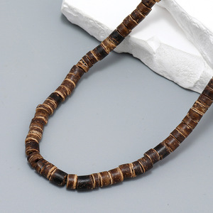Boho fait à la main Hawaii plage noix de coco coquille <span class=keywords><strong>collier</strong></span> de perles mode pierre Turquoise naturelle Puka coquille <span class=keywords><strong>surf</strong></span> <span class=keywords><strong>collier</strong></span> pour hommes - Product Image 6