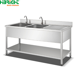 Mesa de Fregadero Comercial de Acero Inoxidable con Tres Fregaderos Tipo Enclosure para Cocina - Product Image 5