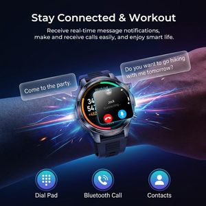 Montre connectée WiFi GPS Double caméra Appel vidéo Paiement NFC Suivi d'activité Boussole Batterie - Product Image 2