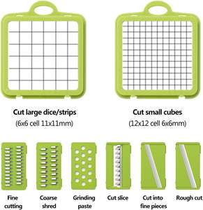 New Arrival 16-In-1 Multifunctional Plastic Handheld Kitchen Gadget Vegetable Chopper Onion <b>Cutter</b> Potato Peeler <b>Fruits</b> Slicer - Product Image 5