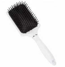 <span class=keywords><strong>Spazzola</strong></span> per Capelli Personalizzata con Manico Quadrato in Plastica Bianca, Finitura Liscia e Cuscinetto Rotondo - Product Image 6