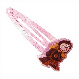 LOT DE 8 PINCETS À CHEVEUX PRINCESSES EN PLASTIQUE HAUTE QUALITÉ POUR FILLES, COULEURS ASSORTIES, BÉLLA, À PARTIR DE 3 ANS, ESSENTIELS POUR PARCS D'ATTRACTIONS - Product Image 1
