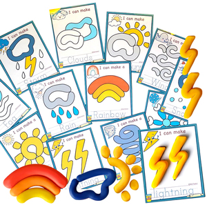 Kit de Masa para Modelar con Temática Meteorológica, Ecológico y No Tóxico, Juguete de Arcilla para el Aprendizaje Temprano y Cognitivo de Niños - Product Image 1