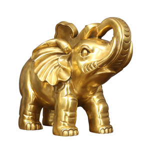 Brass <b>Elephant</b> Figurine Wealth Symbol Tabletop Feng Shui Decor Chinese New Year <b>Gift</b> High Quality Craft Ornament - Product Image 4