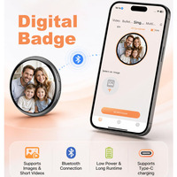 Badge électronique portable 1,7 pouces à écran tactile avec interaction vocale IA ChatGPT, pendentif IA, matériel et micrologiciel, broche personnalisée ODM