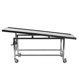 गोल फिन मोर्चरी कार्ट शव परिवहन मोर्चरी ट्रॉली मृत शरीर स्टेनलेस स्टील लाश ट्रॉली - Product Image 5