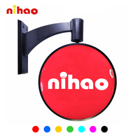 NIHAO Factory Direct, boîte lumineuse rotative à 360 degrés, panneau publicitaire rond suspendu pour extérieur