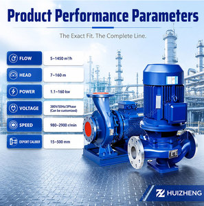 High Head Cast Iron Vertical Pipeline Booster Pump Long Water Delivery Centrifugal Pump ISG/ISW High Head Cast Iron Vertical Pip - Product Image 3