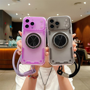 Sang Trọng 360 ° Xoay Khung Từ Trường Hợp Điện Thoại Cho Iphone 17air 13 14 15 16Promax Với Nylon Dây Đeo Điện Thoại 3 Trong 1 Lắp Ráp Bìa - Product Image 6