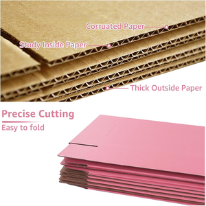 Cajas de envío KAKA, Cajas de Regalo <span class=keywords><strong>Bo</strong></span> de correo de cartón corrugado rosa para embalaje para enviar por correo, pequeñas empresas - Product Image 3
