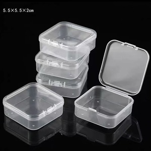 Square Plastic Storage <b>Box</b> 5.5Cm X 5.5Cm X 2Cm With Lid For Jewelry Parts Small Container - Product Image 4