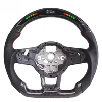 Volant Sport LED en Fibre de Carbone pour Volkswagen Golf GTI MK7.5, Jetta et Passat, Compatible avec les Modèles VW, Ailes de Voiture en Fibre de Carbone