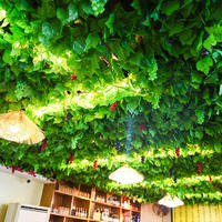 Guirlande de feuilles de fougère artificielles en plastique, verdure pour décoration intérieure et extérieure, plantes murales suspendues en herbe artificielle