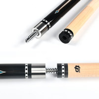 Queue de billard professionnelle en bois d'érable avec embout de 13 mm, joint en alliage d'aluminium 3/4, longueur de 1450 mm pour le billard
