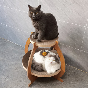 Laternen form KOSTENLOSE PROBE Beliebte abnehmbare platzsparende Wellpappe Schreibtisch Nest Katzen bett - Product Image 5