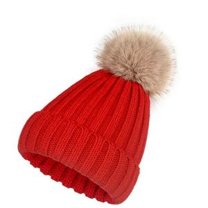 Chapeau en laine mélangée personnalisé avec logo, bonnet d'hiver chaud tricoté avec pompon, unisexe, broderie 3D jacquard pour la plage et les voyages - Product Image 3
