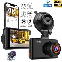 Mini 4K WiFi GPS Dual Dash Cam avant et arrière 3840*2160 Caméra avec écran IPS Enregistreur vidéo WiFi Dashcam