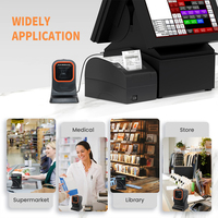 Lecteur de codes-barres filaire MP6200 de haute qualité, machine de numérisation de codes QR, scanner de bureau 2D, scanner de codes-barres pour supermarché
