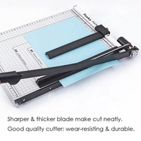 Foska A4 Guillotine Coupe-papier Coupe-papier manuel professionnel robuste Coupe-papier avec grilles de 1/2"