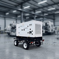 Générateurs Diesel à succès 30-100 kW, portables sur remorque, système de refroidissement par eau, type super silencieux, option ATS