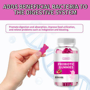 סוכריות גומי פרוביוטיות טבעוניות ללא סוכר, 60 יחידות, תמיכה יומית לחיזוק מערכת החיסון, בריאות מערכת העיכול, תוסף ויטמינים - Product Image 2