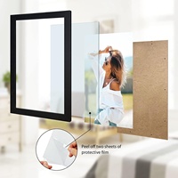 Bluesail BS013 16x20 cadres d'affiche 3 Pack noir MDF bois poli plexiglas UV imprimé affichage photos en Horizontal Vertical