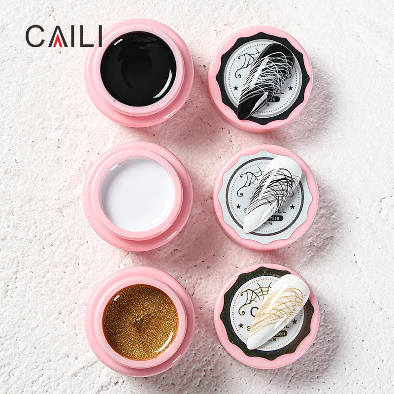 CAILI Nagel gel politur Hersteller Großhandel 8g Elastic Drawing Nail Art Gel Liner Malerei Spider Gel