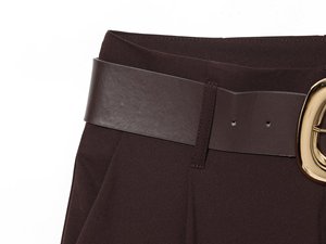 Pantalon décontracté pour femme, nouvelle mode 2026, rétro, taille haute, coupe droite, braguette zippée, coloré, respirant, en polyester - Product Image 4